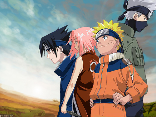 naruto sasuke sakura and kakashi. naruto, sakura, and sasuke